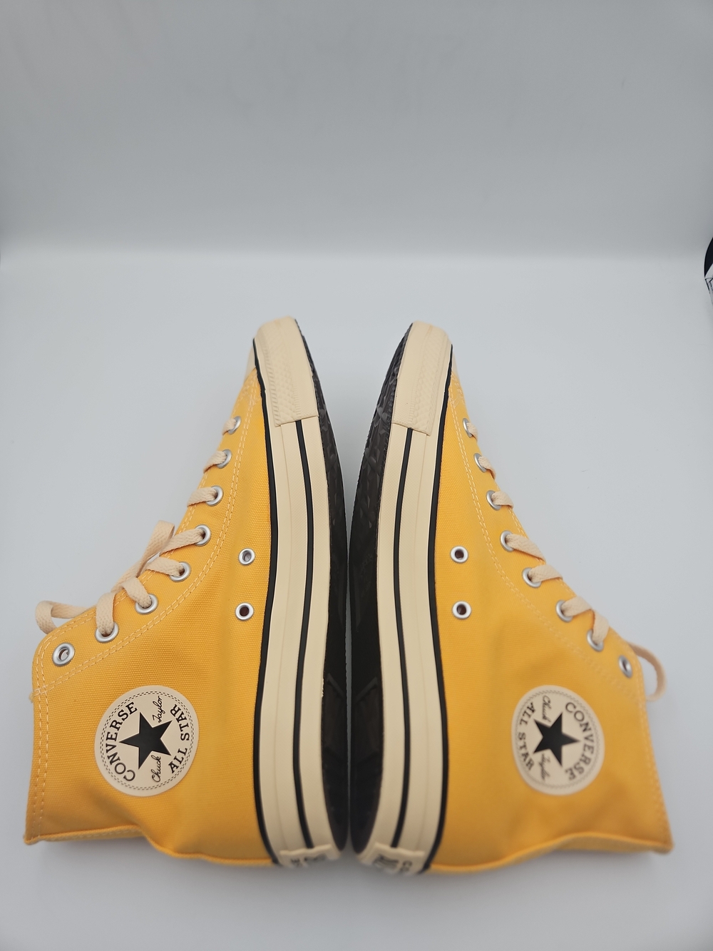 Converse High-Top Canvas Sneakers in Mustard Yellow - Picture 6 of 8